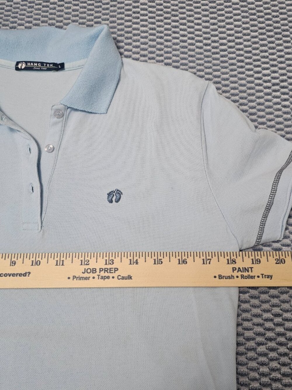 Hang Ten Women's Baby Blue Cotton Polo Shirt - Size Large - Picture 6 of 7